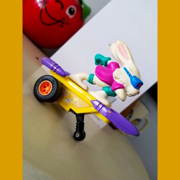 Vintage | Toys | Vintage 8s Bunny Rabbit On Rolling Skateboard Movable ...